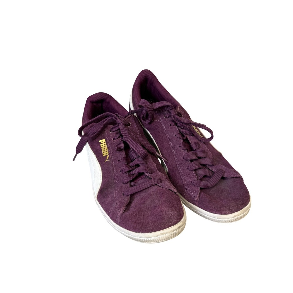 Puma Shoes Womens Size 9 Purple Suede Low Top Casual Lace Up Sneakers 362624-18